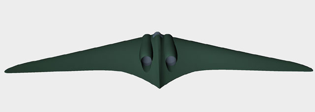 fly2air.com - Horten-9 V3 P2 mit Schubrohren